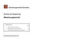 Ortsplanung · Mitwirkungsbericht - Gemeinde Ferenbalm