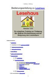 Bedienungsanleitung zu Lesehaus - Medienwerkstatt ONLINE