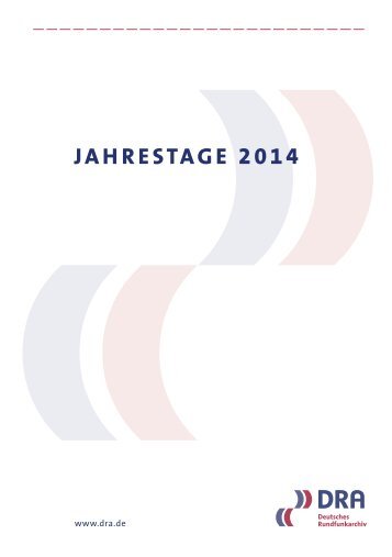 Jahrestage 2014 erschienen