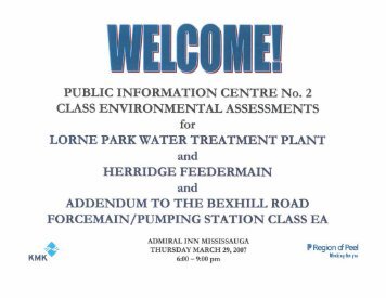 Lorne Park Water Treatment Plant Expansion ... - Region of Peel