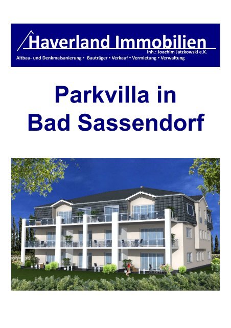 Parkvilla - Haverland Immobilien Soest