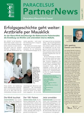 PartnerNews - Paracelsus-Kliniken