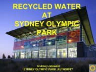 RECYCLED WATER AT SYDNEY OLYMPIC PARK - Airah