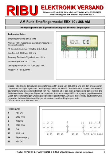 RIBU ELEKTRONIK VERSAND RIBUELEKTRONIK VERSAND