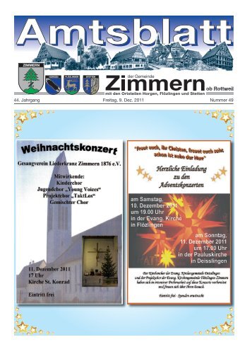 Amtsblatt KW 49 - Zimmern ob Rottweil