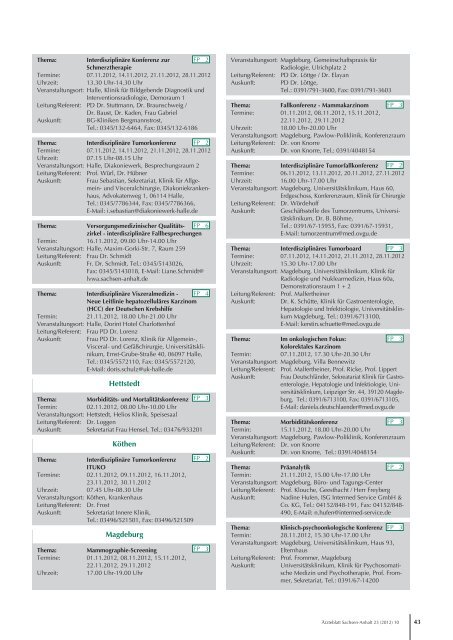 2012 - Ärztliche Weiterbildung in Sachsen-Anhalt