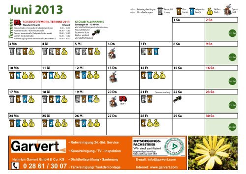 Umweltkalender 2013 - Stadt Borken