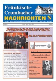 Jahreshauptversammlung - Fränkisch-Crumbach