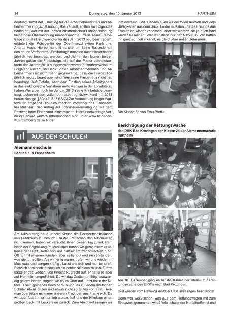 Gemeindeblatt 2013 KW 2 - Gemeinde Hartheim