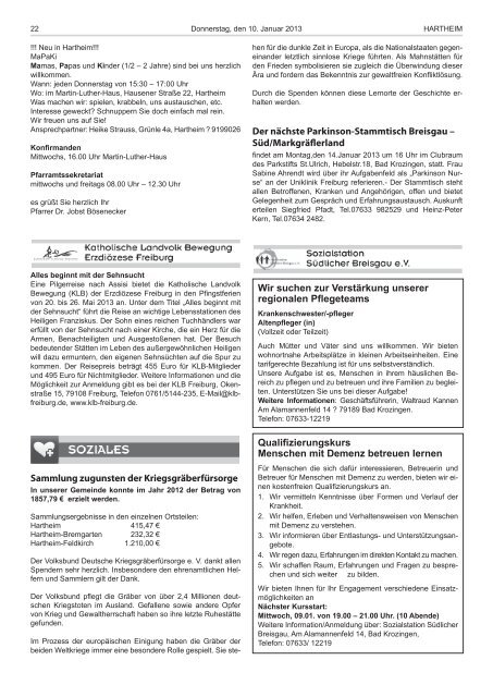 Gemeindeblatt 2013 KW 2 - Gemeinde Hartheim