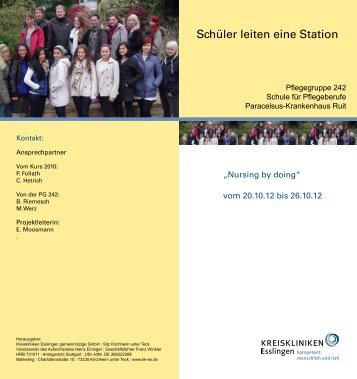 Schüler leiten eine Station - Kreiskliniken Esslingen