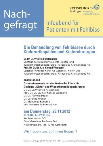 291112_LG_Plakat Fehlbiss.indd - Kreiskliniken Esslingen