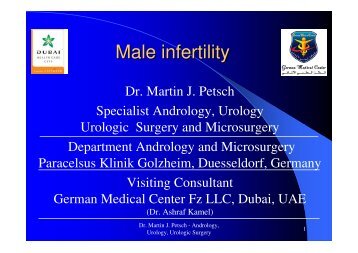 Male infertility Dr. Petsch - German Andrology & Urology Center