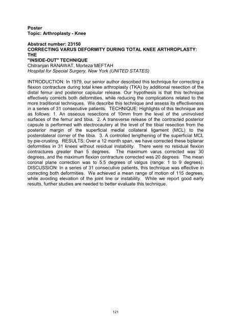 Abstracts Posters SICOT-SOF meeting Gothenburg 2010 _2_