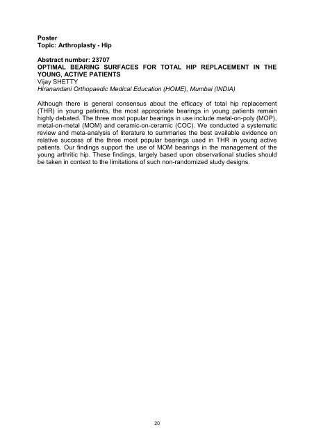 Abstracts Posters SICOT-SOF meeting Gothenburg 2010 _2_