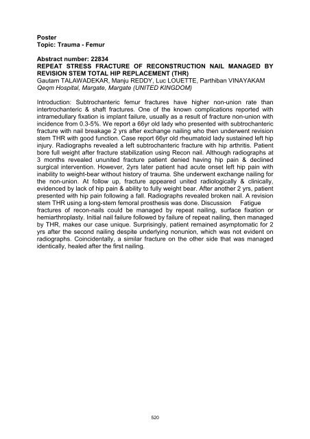 Abstracts Posters SICOT-SOF meeting Gothenburg 2010 _2_