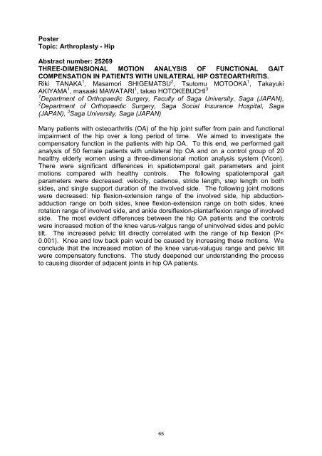 Abstracts Posters SICOT-SOF meeting Gothenburg 2010 _2_