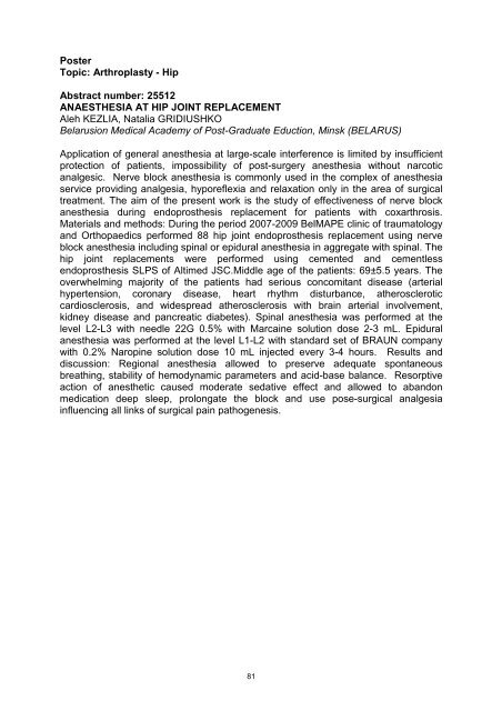 Abstracts Posters SICOT-SOF meeting Gothenburg 2010 _2_