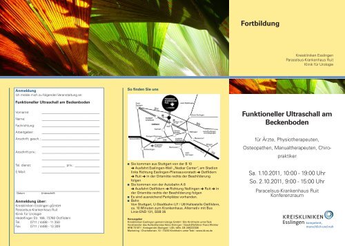 Fortbildung Funktioneller Ultraschall am Beckenboden - Sonoring