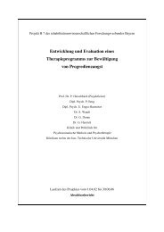 Entwicklung und Evaluation eines Therapieprogramms zur ...