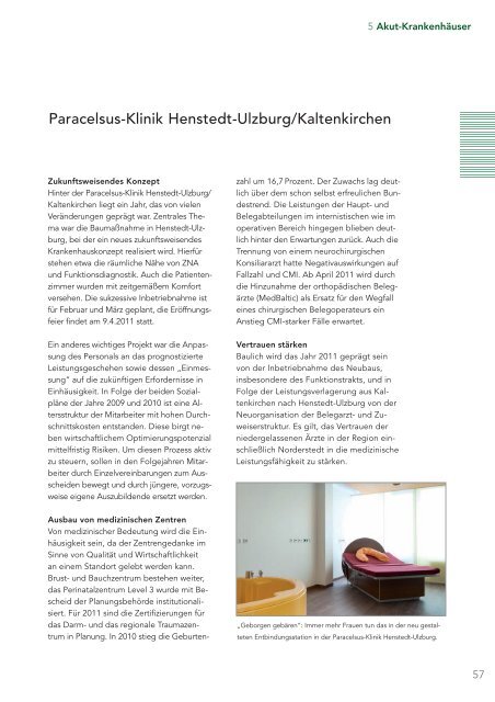 Jahresbericht 2010 - bei der Paracelsus-Kliniken Deutschland ...