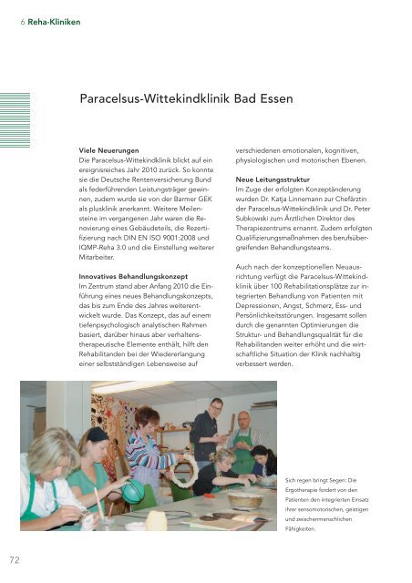 Jahresbericht 2010 - bei der Paracelsus-Kliniken Deutschland ...