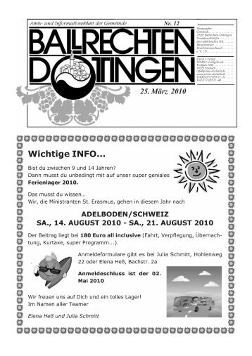 25. März 2010 - Ballrechten-Dottingen