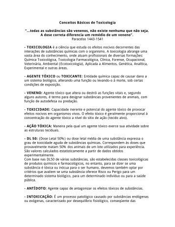 Conceitos Bsicos de Toxicologia
