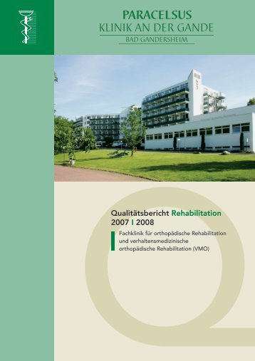 Qualitätsbericht Paracelsus-Klinik an der Gande Bad Gandersheim