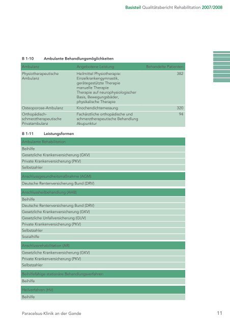 Qualitätsbericht Paracelsus-Klinik an der Gande Bad Gandersheim