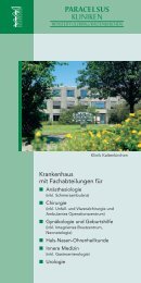Paracelsus-Klinik Henstedt-Ulzburg/Kaltenkirchen - bei der ...