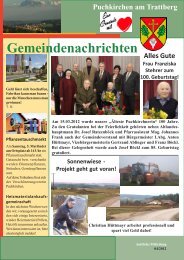 Gemeindenachrichten - Gemeinde Puchkirchen am Trattberg