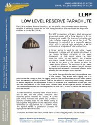 LOW LEVEL RESERVE PARACHUTE - Airborne Systems