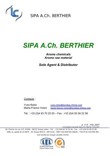 SIPA A.Ch. BERTHIER - Lavollee SA