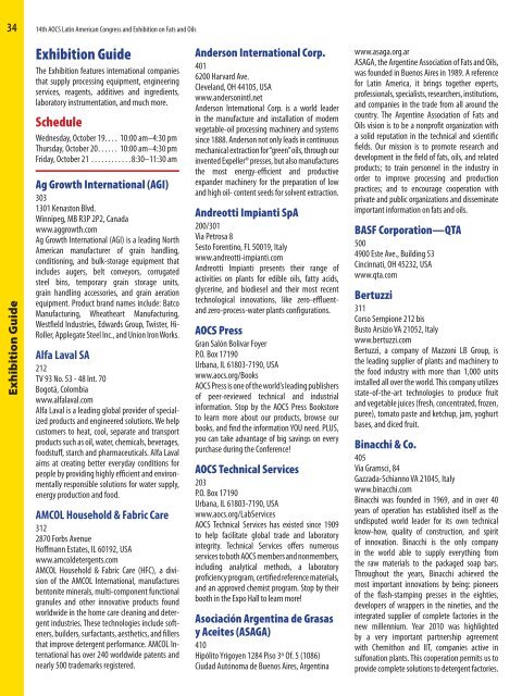 Programa de Conferencias Conference Program - American Oil ...