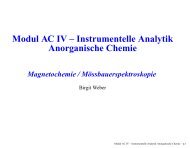 Modul AC IV – Instrumentelle Analytik Anorganische Chemie