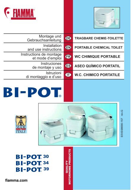 WC chimique BIPOT 39 - 15l + 20l