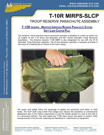 T-10r mirps-slcp - airborne systems: parachutes