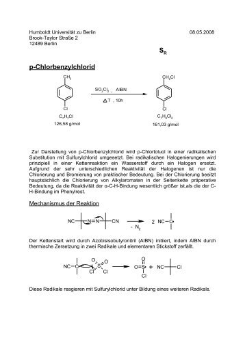 p- Chlorbenzylchlorid.pdf - Humboldt-Universität zu Berlin