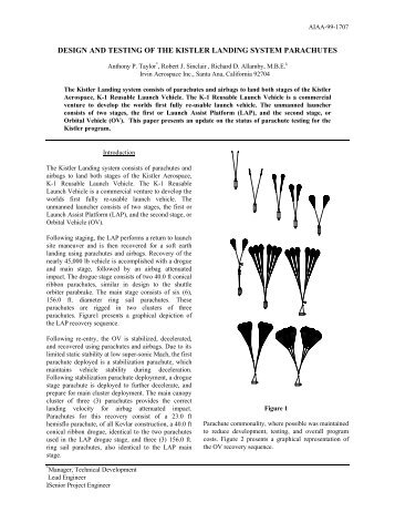 AIAA-1999-1707 Design and Testing of the - Airborne Systems