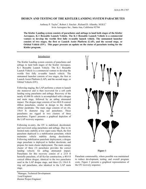 AIAA-1999-1707 Design and Testing of the - Airborne Systems