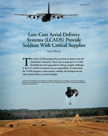 Low-Cost aerial Delivery Systems (LCaDS) Provide ... - U.S. Army