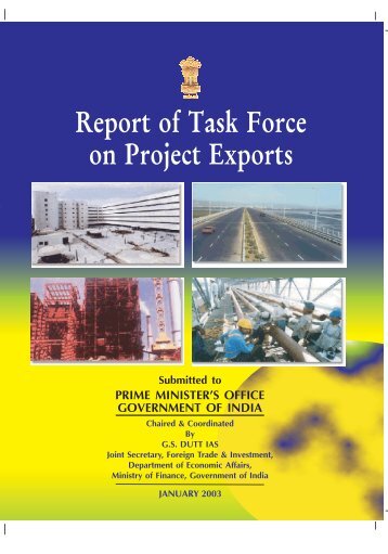 Report of Task Force on Project Exports (4 - Ministry of Finance