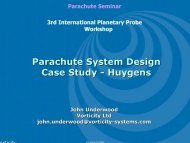 Parachute System Design Case Study - Huygens