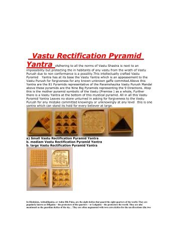 Vastu Rectification Pyramid Yantra