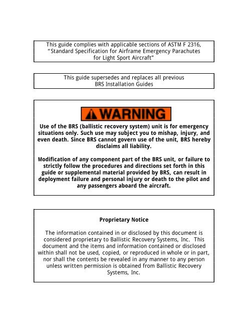 BRS-6 General Installation Guide - CAFE Foundation