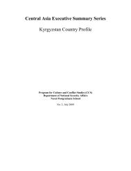 Kyrgyzstan Country Profile - Naval Postgraduate School