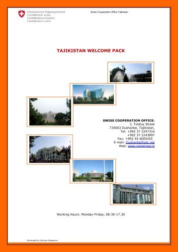 TAJIKISTAN WELCOME PACK