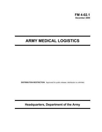 army medical logistics - Army Electronic Publications & Forms - U.S. ...