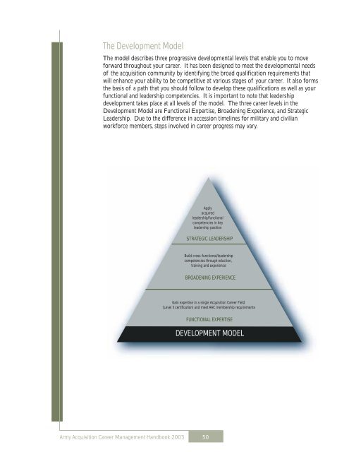 Career Management Handbook - U.S. Army